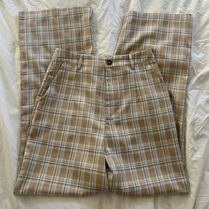 Princess Polly Wide Leg Plaid Pants